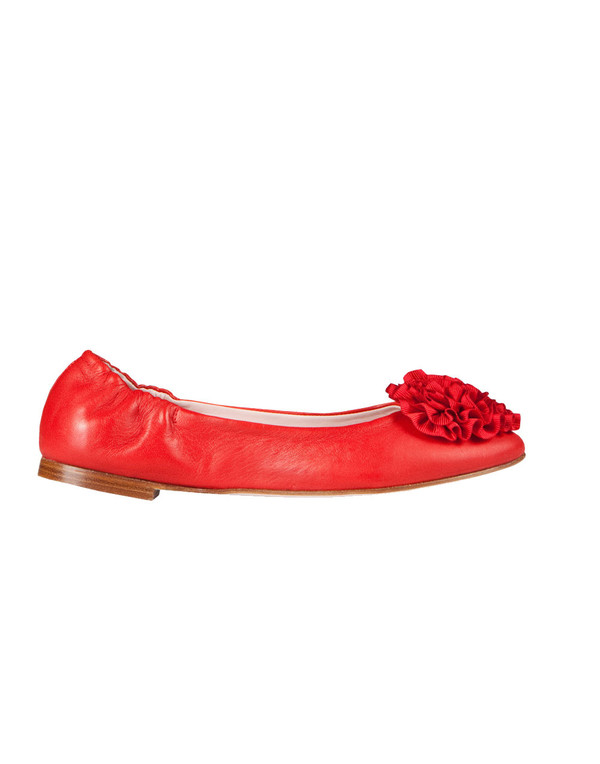 Minna Parikka - 'Camellia' Red Flower Ballet Pumps Minna Parikka - 'Camellia' Red Flower Ballet Pumps