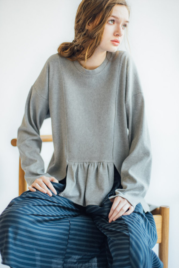 REIFhaus Ripple Sweater in Heather Rib Knit REIFhaus Ripple Sweater in Heather Rib Knit