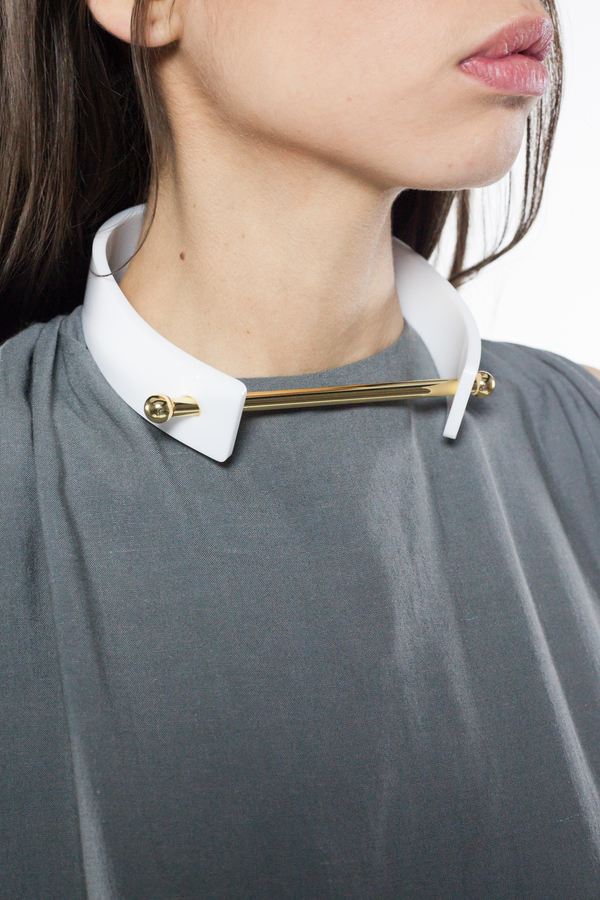 Aana Janakis Collar - White and Gold Aana Janakis Collar - White and Gold