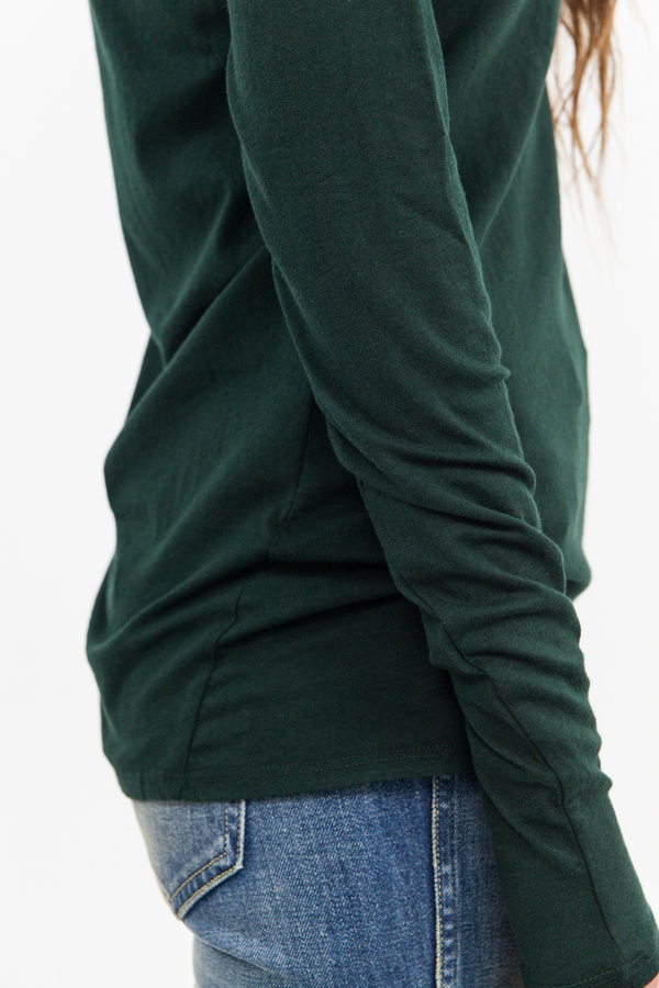 Kowtow Building Block Long Sleeve Top - Bottle Green Kowtow Building Block Long Sleeve Top - Bottle Green