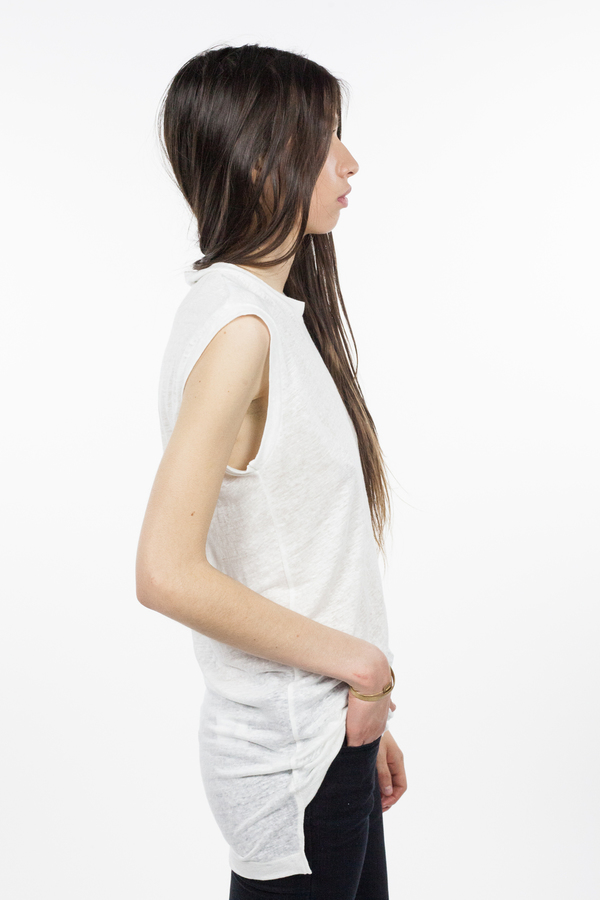 Emerson Fry Sleeveless Crew Neck - White Emerson Fry Sleeveless Crew Neck - White
