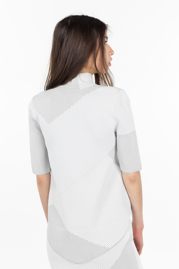 TY-LR Intuition Knit Top - Grey Print TY-LR Intuition Knit Top - Grey Print