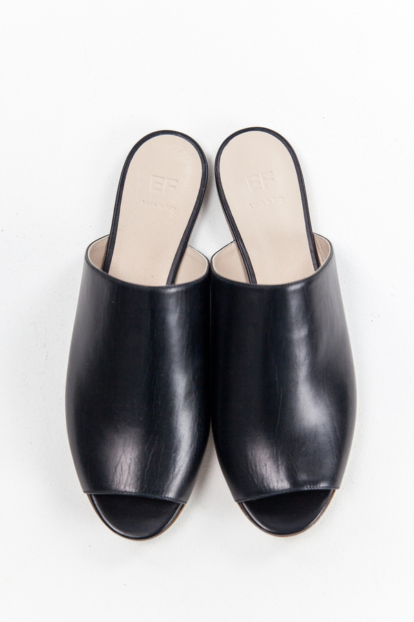 Emerson Fry Open Toe Slide - Super Black Emerson Fry Open Toe Slide - Super Black
