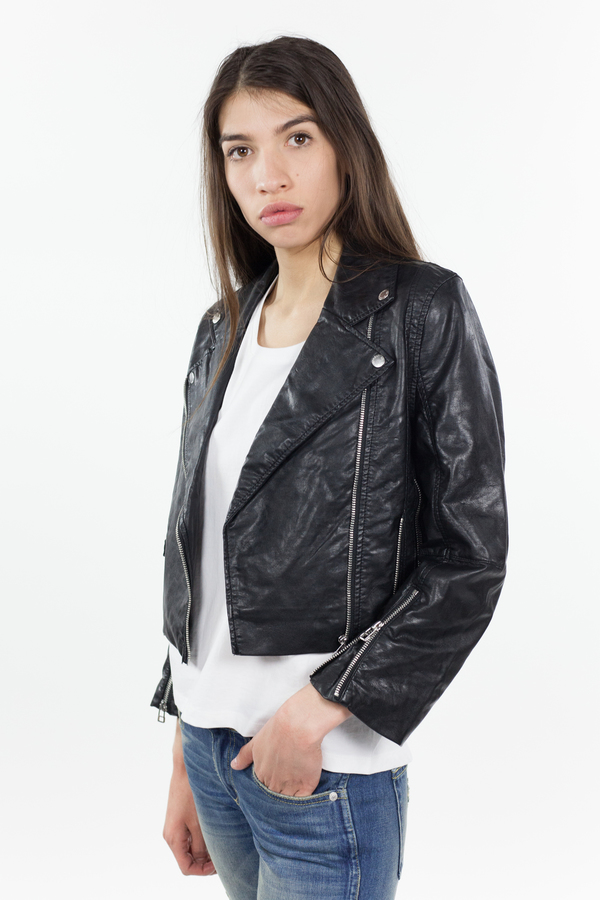 Cheap Monday Visit Leather Jacket - Black Cheap Monday Visit Leather Jacket - Black