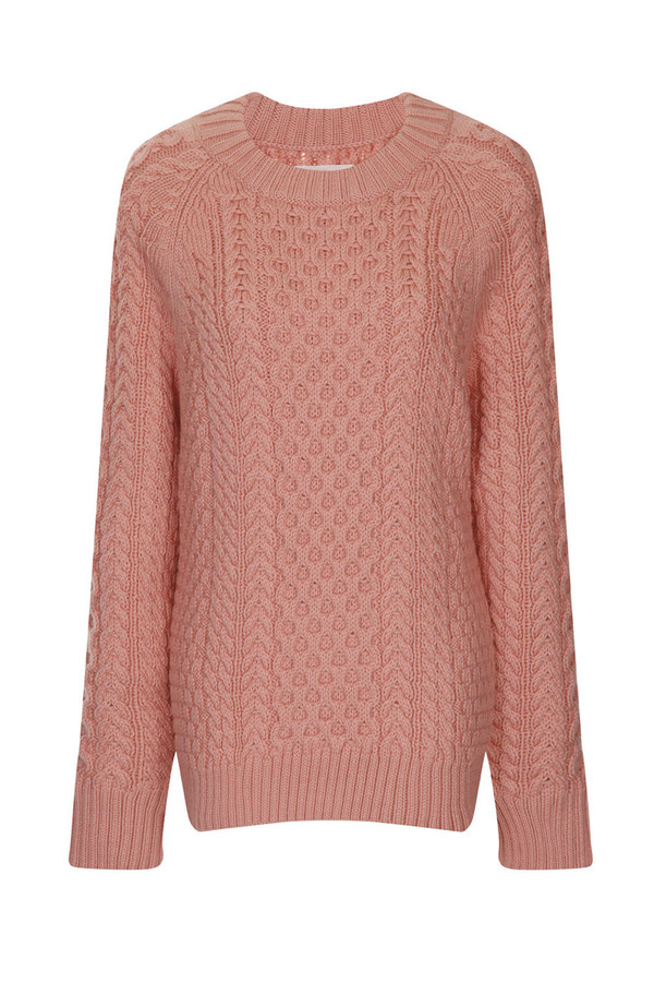 Apiece Apart Anni Fisherman Jumper Flamingo Pink Apiece Apart Anni Fisherman Jumper Flamingo Pink