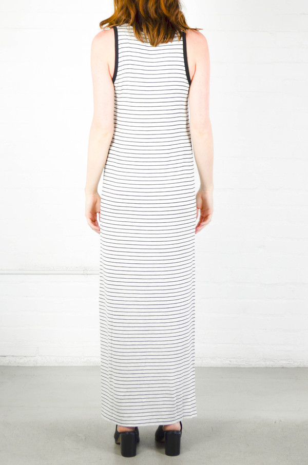 ATM Anthony Thomas Melillo ATM Striped Jersey V-Neck Maxi Dress ATM Anthony Thomas Melillo ATM Striped Jersey V-Neck Maxi Dress