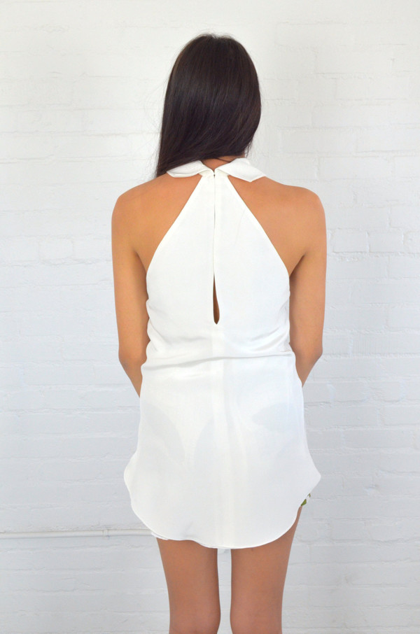 Christine Alcalay White Tall Collar Shirt Christine Alcalay White Tall Collar Shirt
