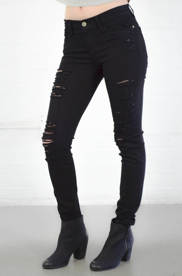 FRAME Denim Frame Le Color Rip in Film Noir FRAME Denim Frame Le Color Rip in Film Noir