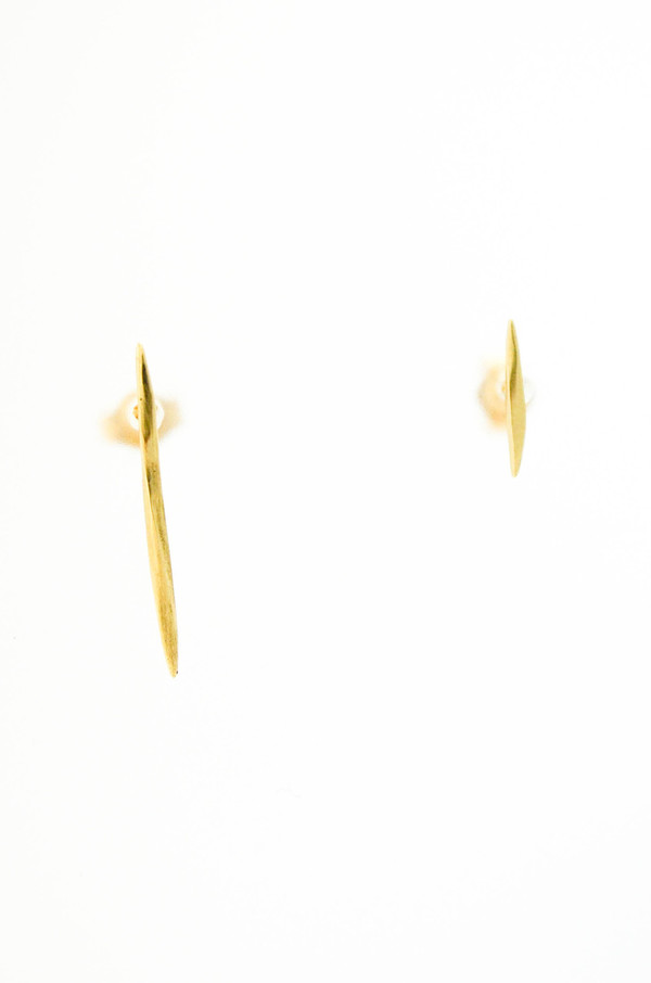 K/ller 10k Yellow Gold Asymmetrical Twist Spike Studs K/ller 10k Yellow Gold Asymmetrical Twist Spike Studs