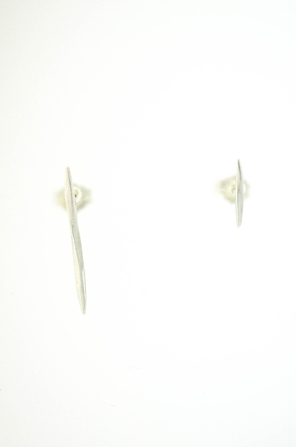 K/ller Silver Asymmetrical Twist Spike Studs K/ller Silver Asymmetrical Twist Spike Studs