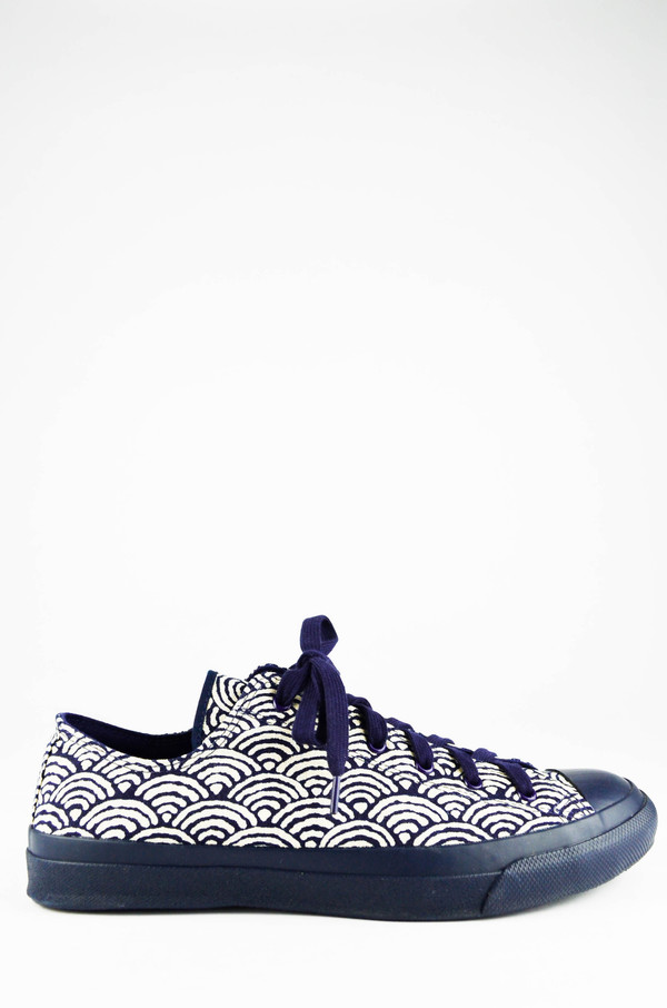 Men's Naked and Famous Kimono Waves Print Japan Sneaker Men's Naked and Famous Kimono Waves Print Japan Sneaker