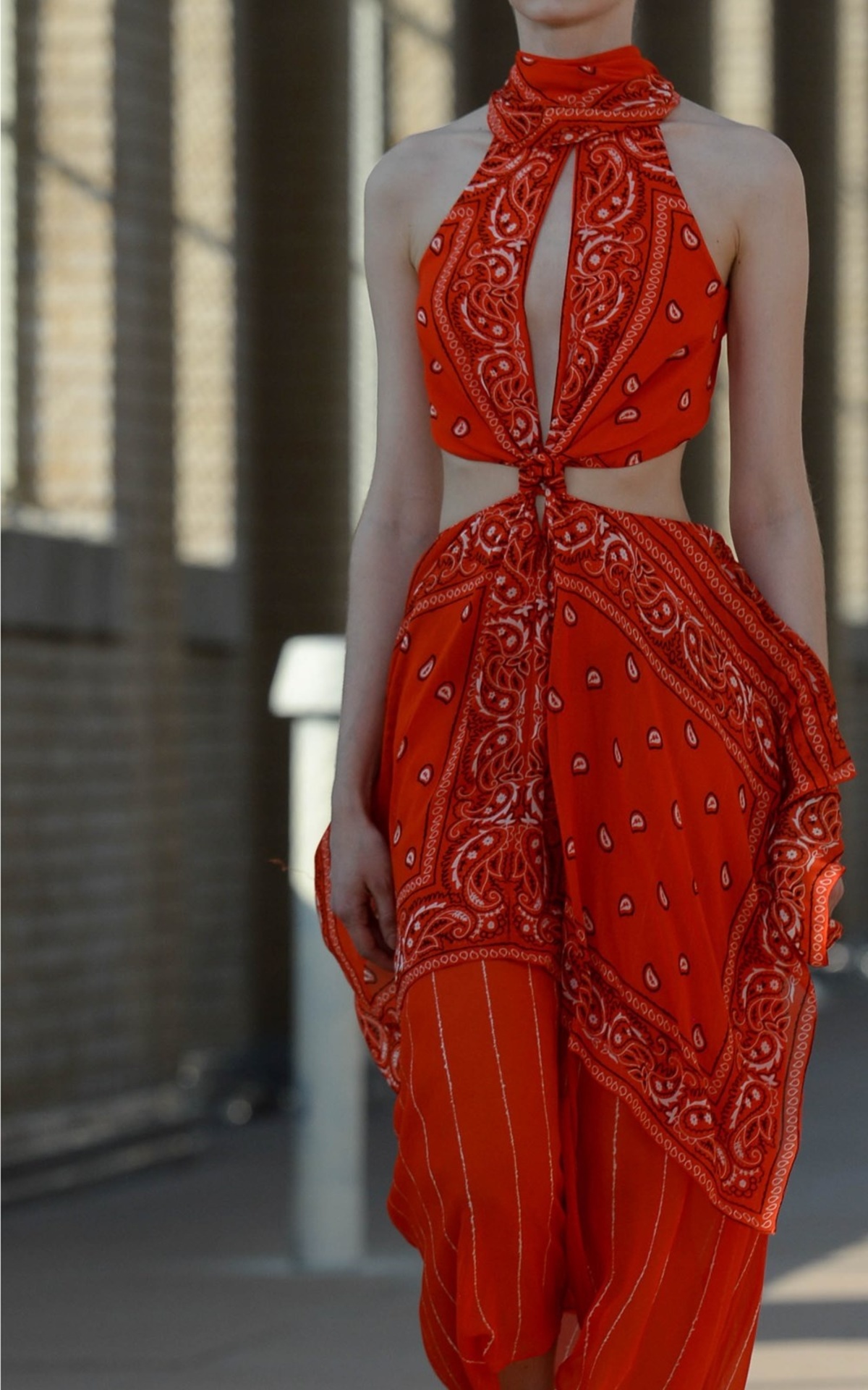 Dion Lee Bandana Knot Dress - Poppy 