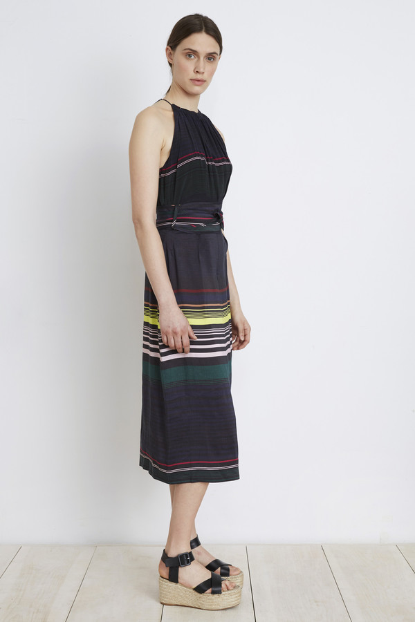 Apiece Apart Night Lights Stripe Baja Tie Waist Culotte Apiece Apart Night Lights Stripe Baja Tie Waist Culotte