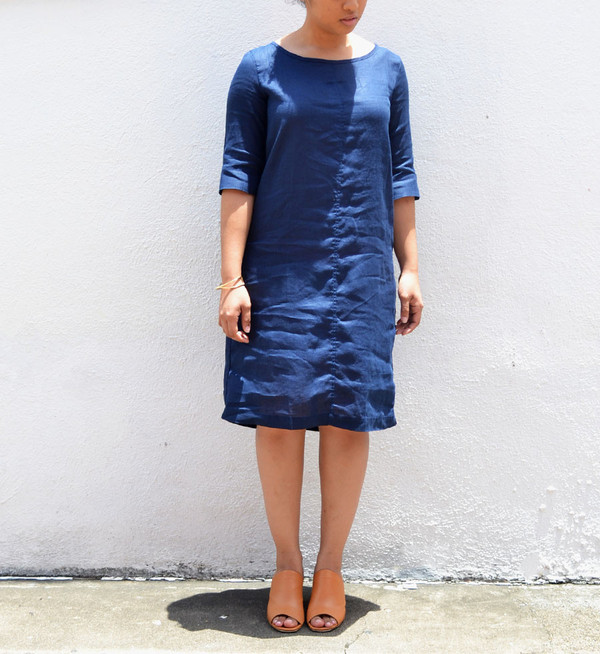 Fog Linen Blue Nuit Mayu Dress Fog Linen Blue Nuit Mayu Dress