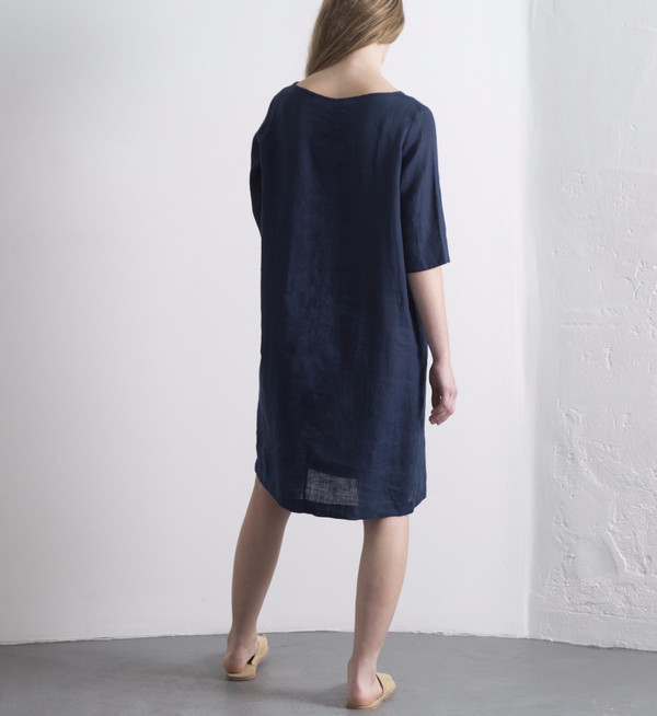 Fog Linen Blue Nuit Mayu Dress Fog Linen Blue Nuit Mayu Dress