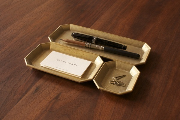 Futagami Medium Brass Stationary Tray Futagami Medium Brass Stationary Tray