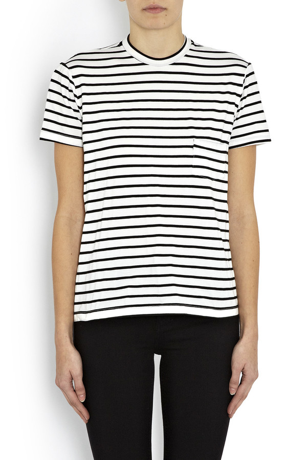 Heidi Merrick - Black Stripe 'Belmont' Tee Heidi Merrick - Black Stripe 'Belmont' Tee