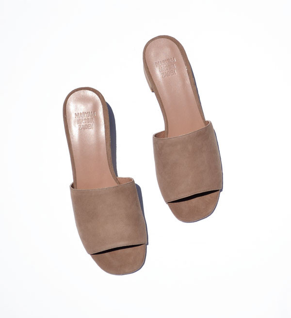 Maryam Nassir Zadeh Mushroom Suede Sophie Slide Maryam Nassir Zadeh Mushroom Suede Sophie Slide