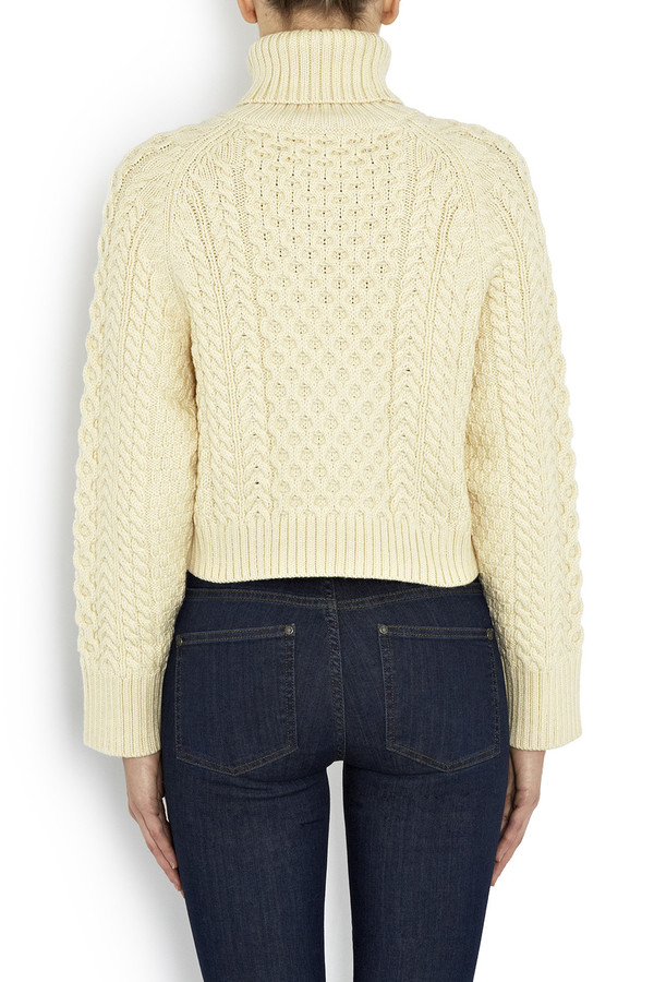 Apiece Apart Carrine Cream Cropped Rollneck Jumper Apiece Apart Carrine Cream Cropped Rollneck Jumper