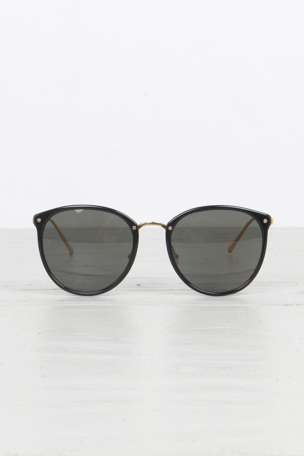 Linda Farrow Oversized Round Glasses in Black Linda Farrow Oversized Round Glasses in Black