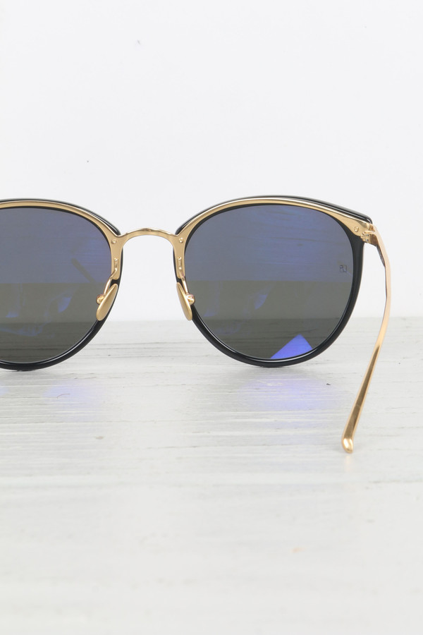 Linda Farrow Oversized Round Glasses in Black Linda Farrow Oversized Round Glasses in Black