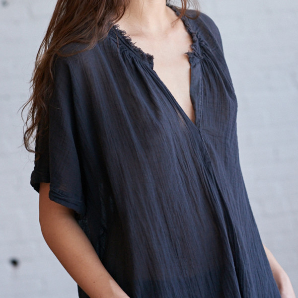Raquel Allegra Short Sleeve Henley Raquel Allegra Short Sleeve Henley