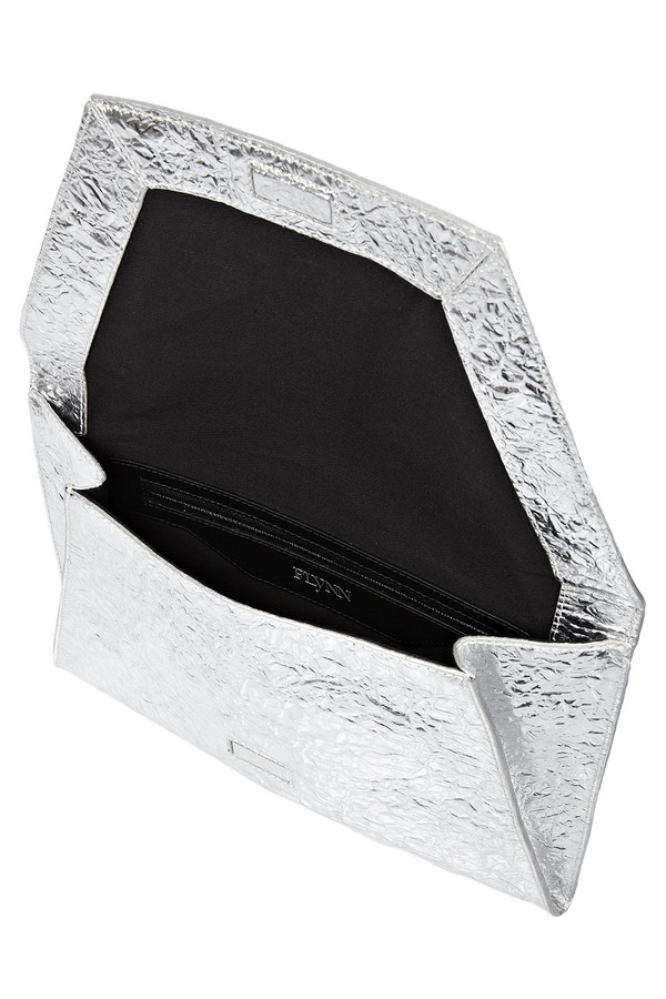 Flynn - Fergie Silver Leather Clutch Flynn - Fergie Silver Leather Clutch