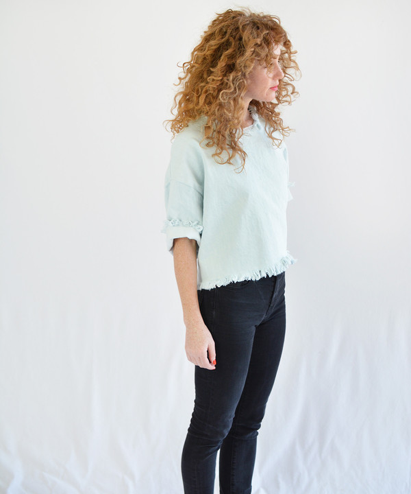 Ashley Rowe Bleached Denim Tee Ashley Rowe Bleached Denim Tee