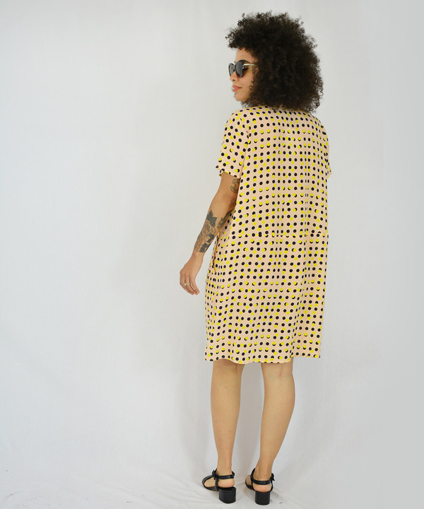 Dusen Dusen Peach Double Dot Oversized Tee Dress Dusen Dusen Peach Double Dot Oversized Tee Dress