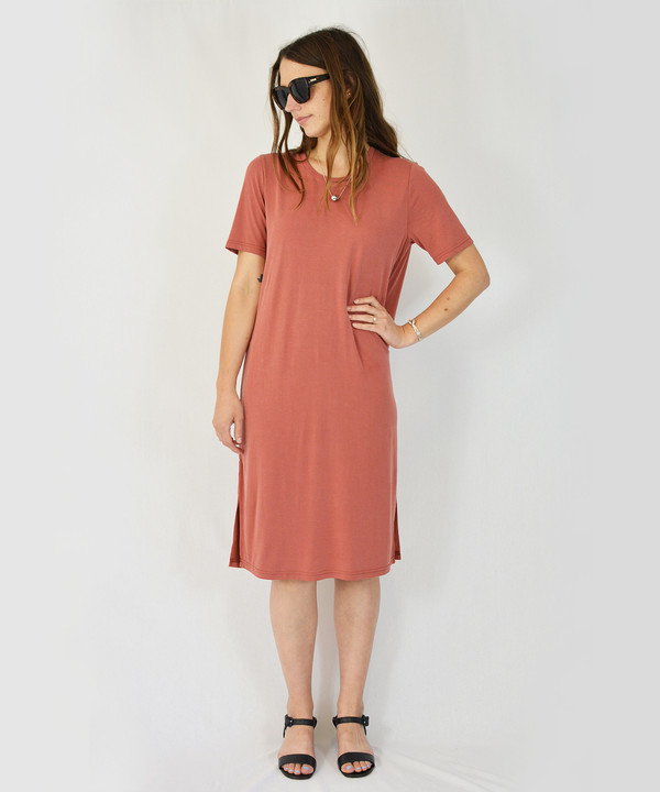 Just Female Marsala Pen Dress Just Female Marsala Pen Dress