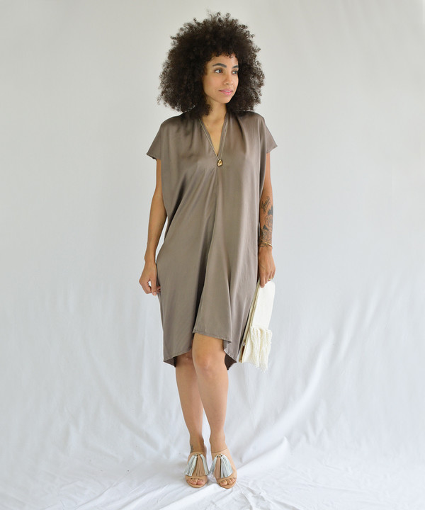 Miranda Bennett Olive Everyday Dress Miranda Bennett Olive Everyday Dress