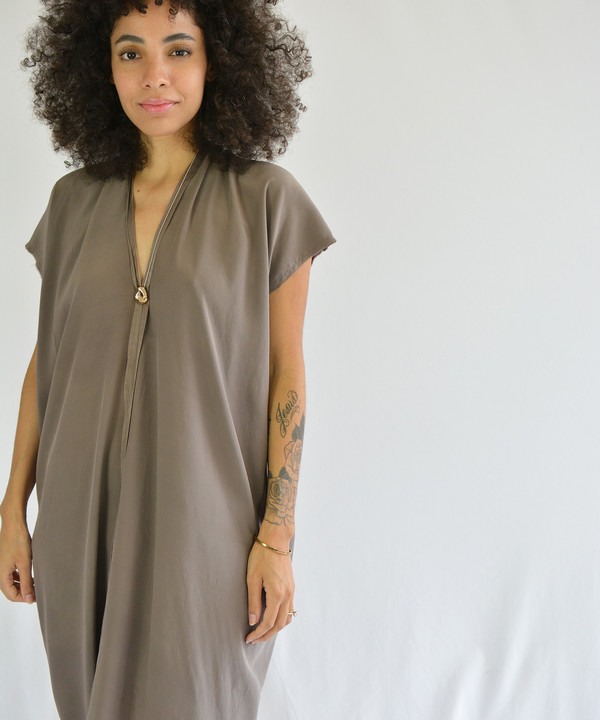 Miranda Bennett Olive Everyday Dress Miranda Bennett Olive Everyday Dress