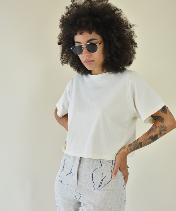 Pansy Co. Pansy Natural Crop Tee Pansy Co. Pansy Natural Crop Tee