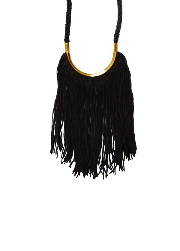 Erin Considine Lunate Fringe Necklace Brass Erin Considine Lunate Fringe Necklace Brass