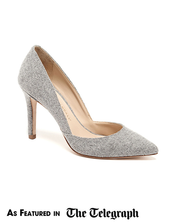 Loeffler Randall - Pari Classic Stiletto Pump in Grey Melton Wool Loeffler Randall - Pari Classic Stiletto Pump in Grey Melton Wool