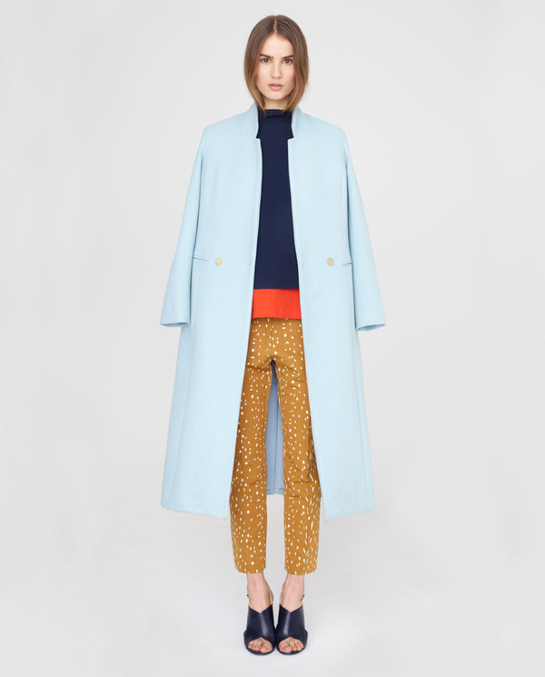 Apiece Apart - Powder Blue Esta Double-Breasted Coat Apiece Apart - Powder Blue Esta Double-Breasted Coat