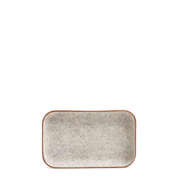 Unisex Graf & Lantz Small KAWABON Granite Felt & Tan Leather Tray Unisex Graf & Lantz Small KAWABON Granite Felt & Tan Leather Tray
