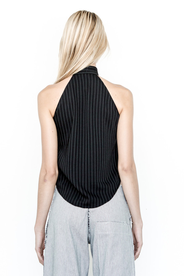 Assembly New York Business Stripe Cutaway Top Assembly New York Business Stripe Cutaway Top