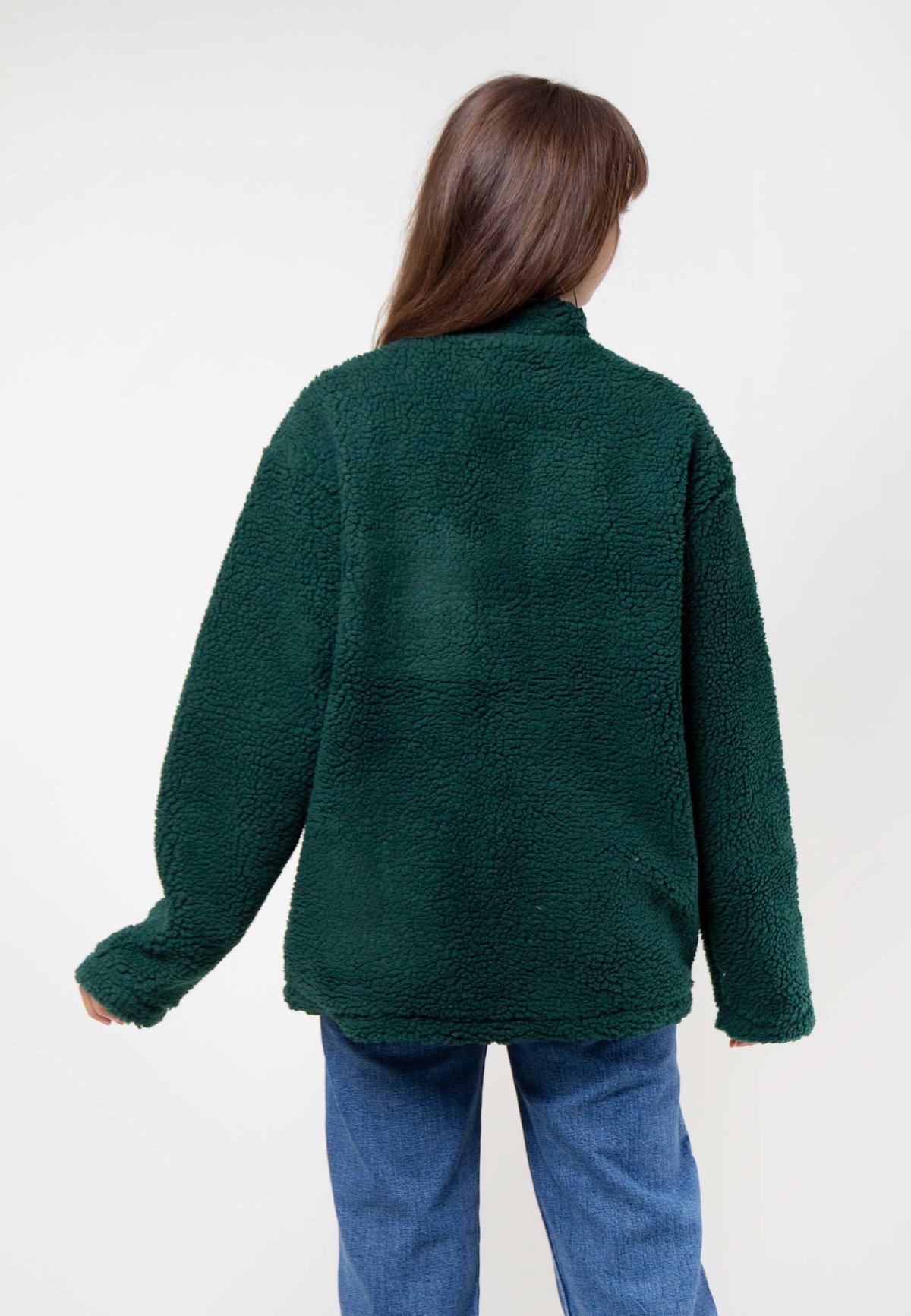 Lazy Oaf Zip Up Fleece - forest green 