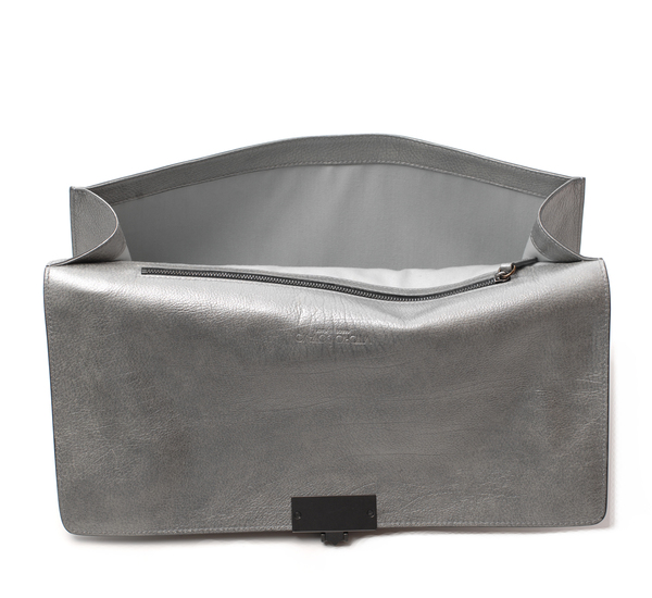 Vittorio D'Ottavio Silver Metallic Marlene Bag Vittorio D'Ottavio Silver Metallic Marlene Bag
