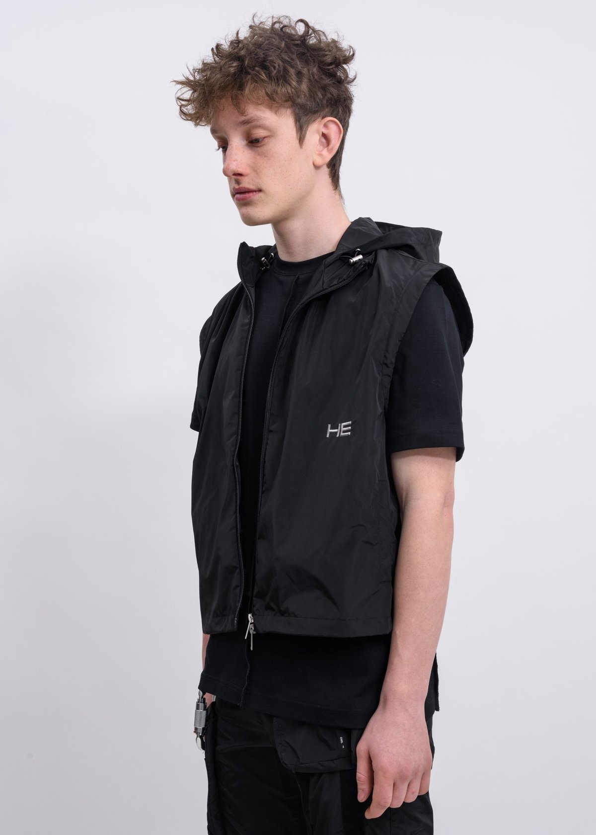 Heliot Emil Funnel Track Jacket Black Garmentory