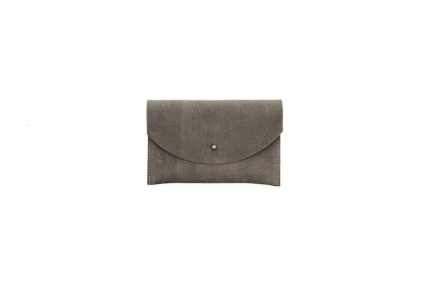 Primecut GREY LEATHER PASSPORT CLUTCH Primecut GREY LEATHER PASSPORT CLUTCH