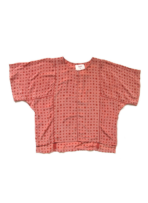 Seek Collective Sample Sale / Jynne Top, pink portals print Seek Collective Sample Sale / Jynne Top, pink portals print