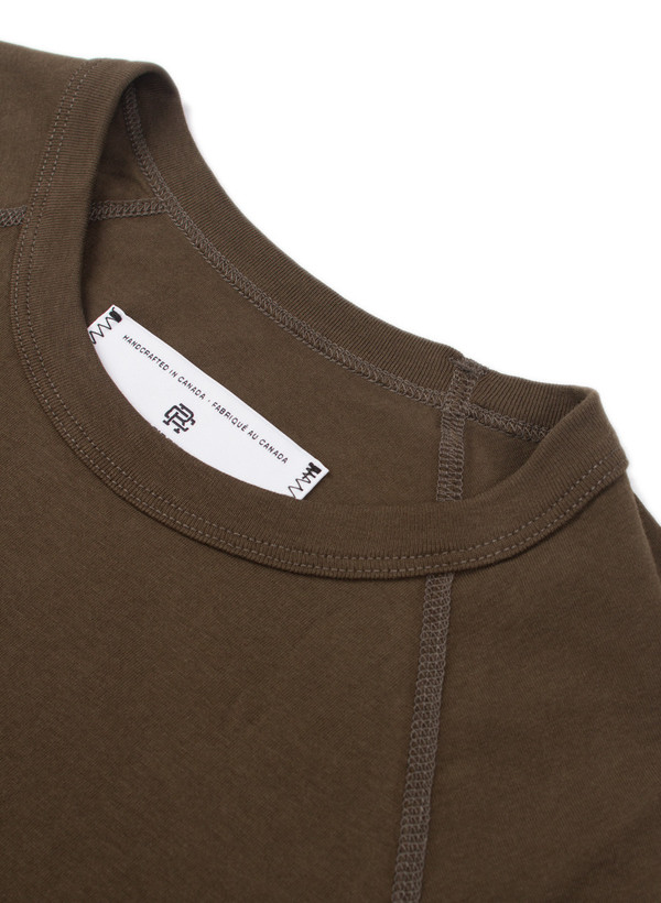 Reigning Champ Knit Cotton Jersey Raglan Tee Olive Reigning Champ Knit Cotton Jersey Raglan Tee Olive