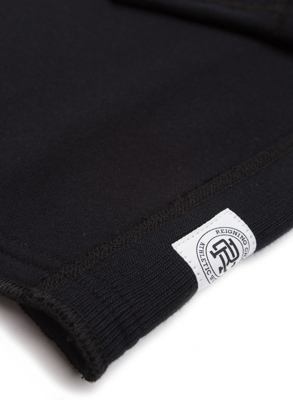 Reigning Champ Knit Midweight Terry Scalloped LS Crewneck Black Reigning Champ Knit Midweight Terry Scalloped LS Crewneck Black