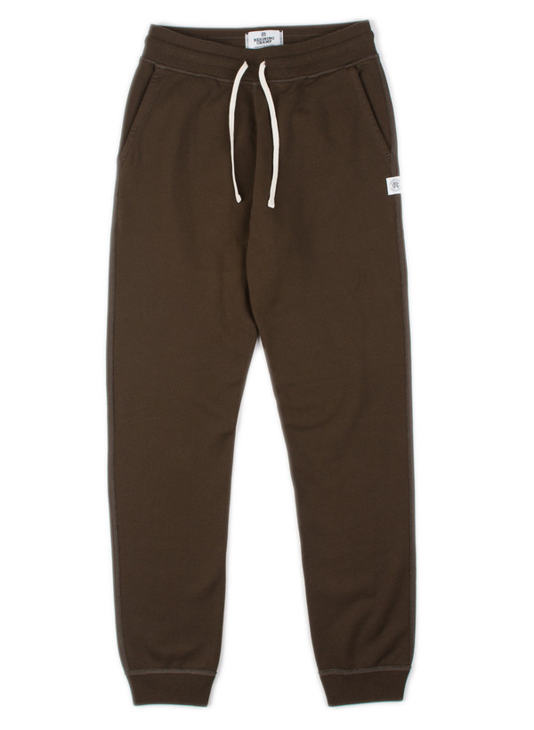 Men's Reigning Champ Knit Midweight Terry Slim Sweatpant Olive Men's Reigning Champ Knit Midweight Terry Slim Sweatpant Olive