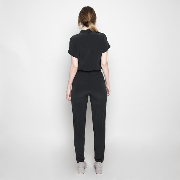 7115 by Szeki Silk Jumpsuit FW16 - Black 7115 by Szeki Silk Jumpsuit FW16 - Black