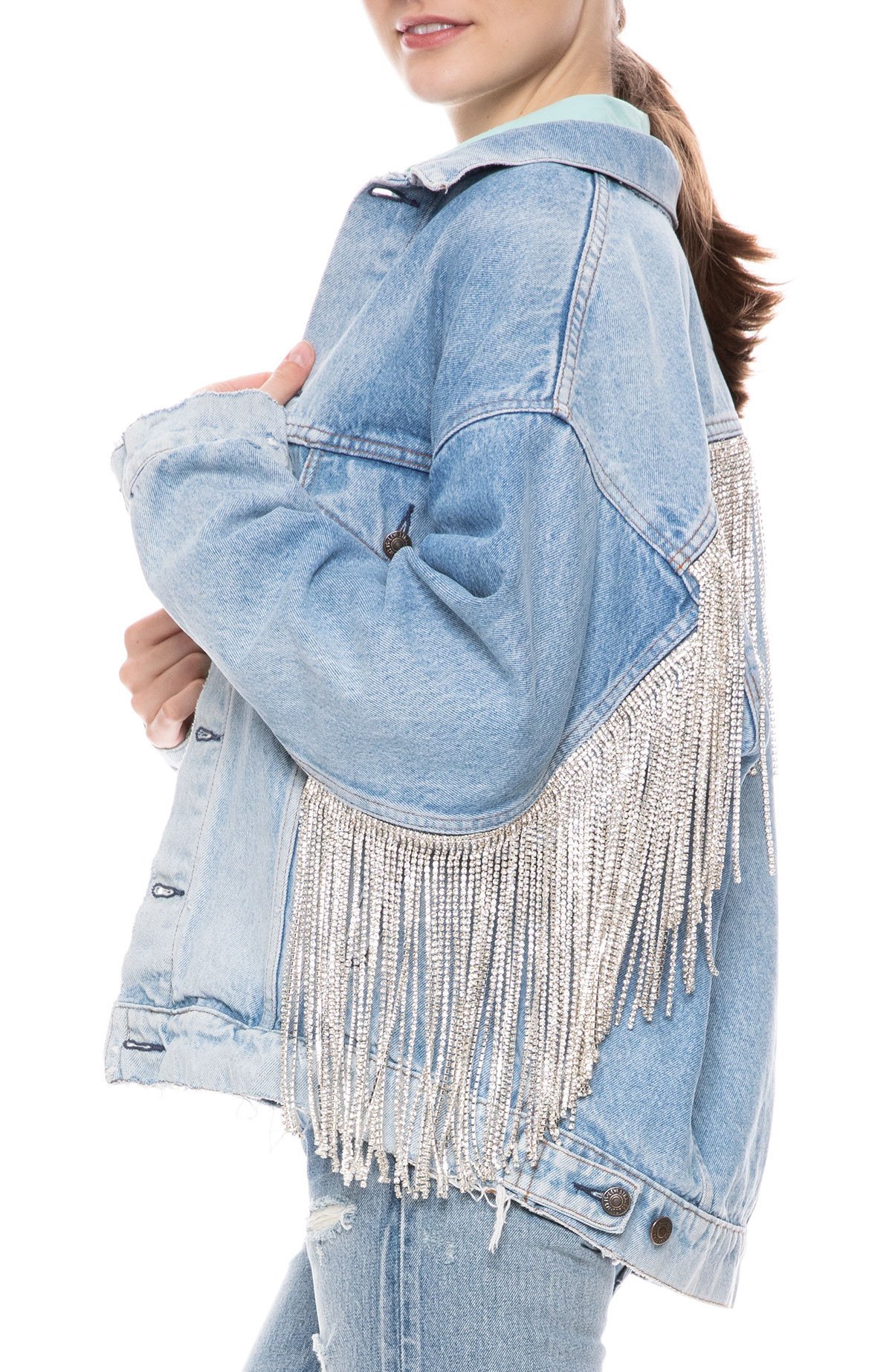 diamond fringe jeans