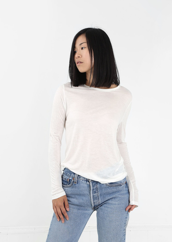 Baserange Off White Long Sleeve Tee Baserange Off White Long Sleeve Tee