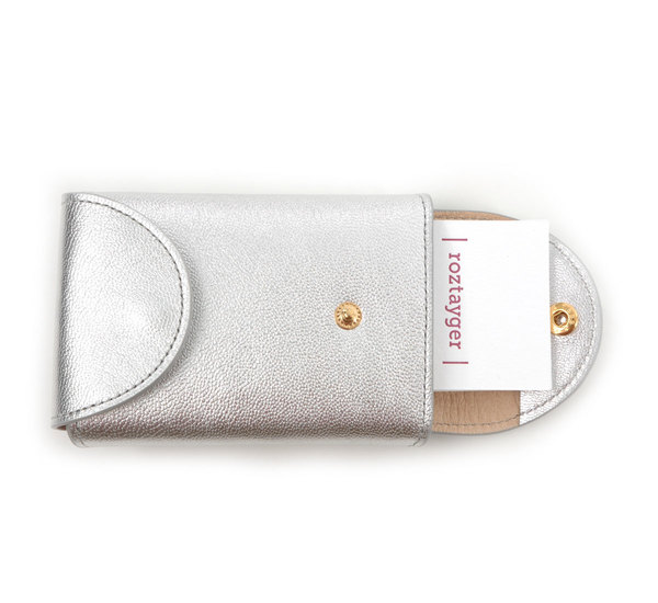 I Ro Se Silver Fold Card Case I Ro Se Silver Fold Card Case